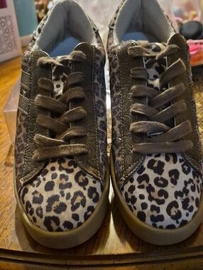 New! Tan Leopard Print Sneakers
